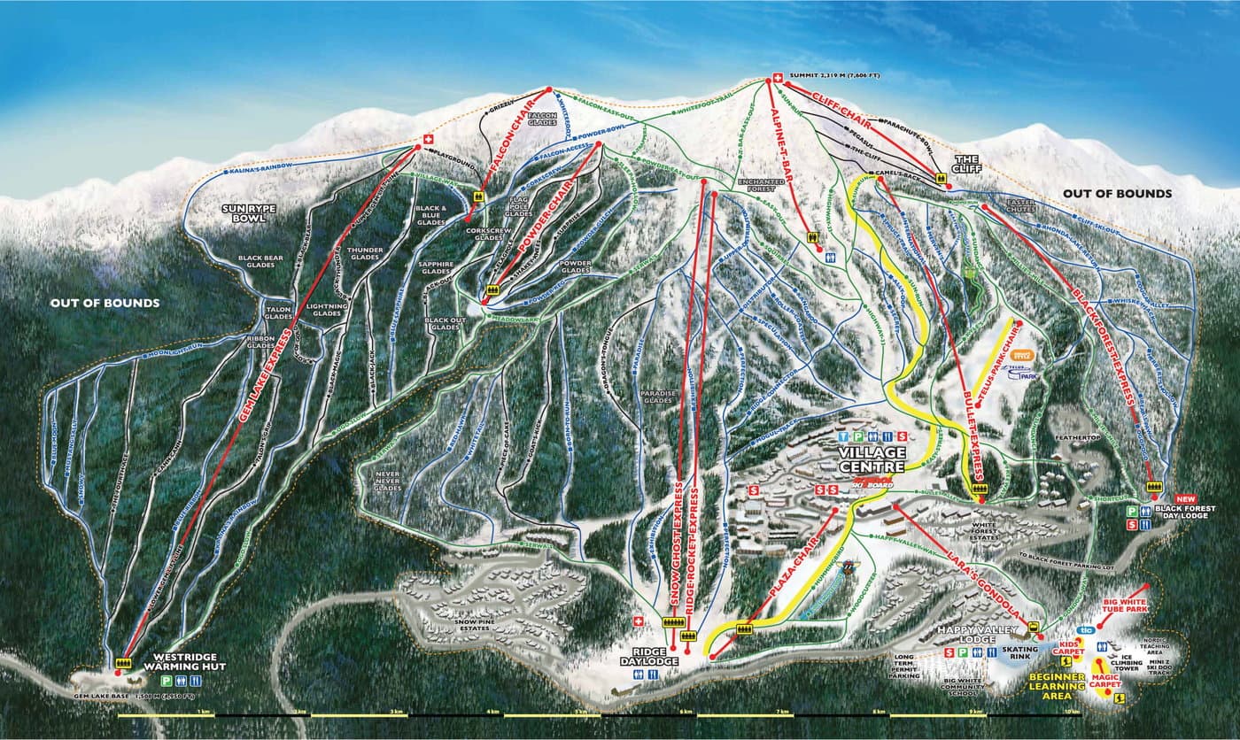 Big White Trail Map