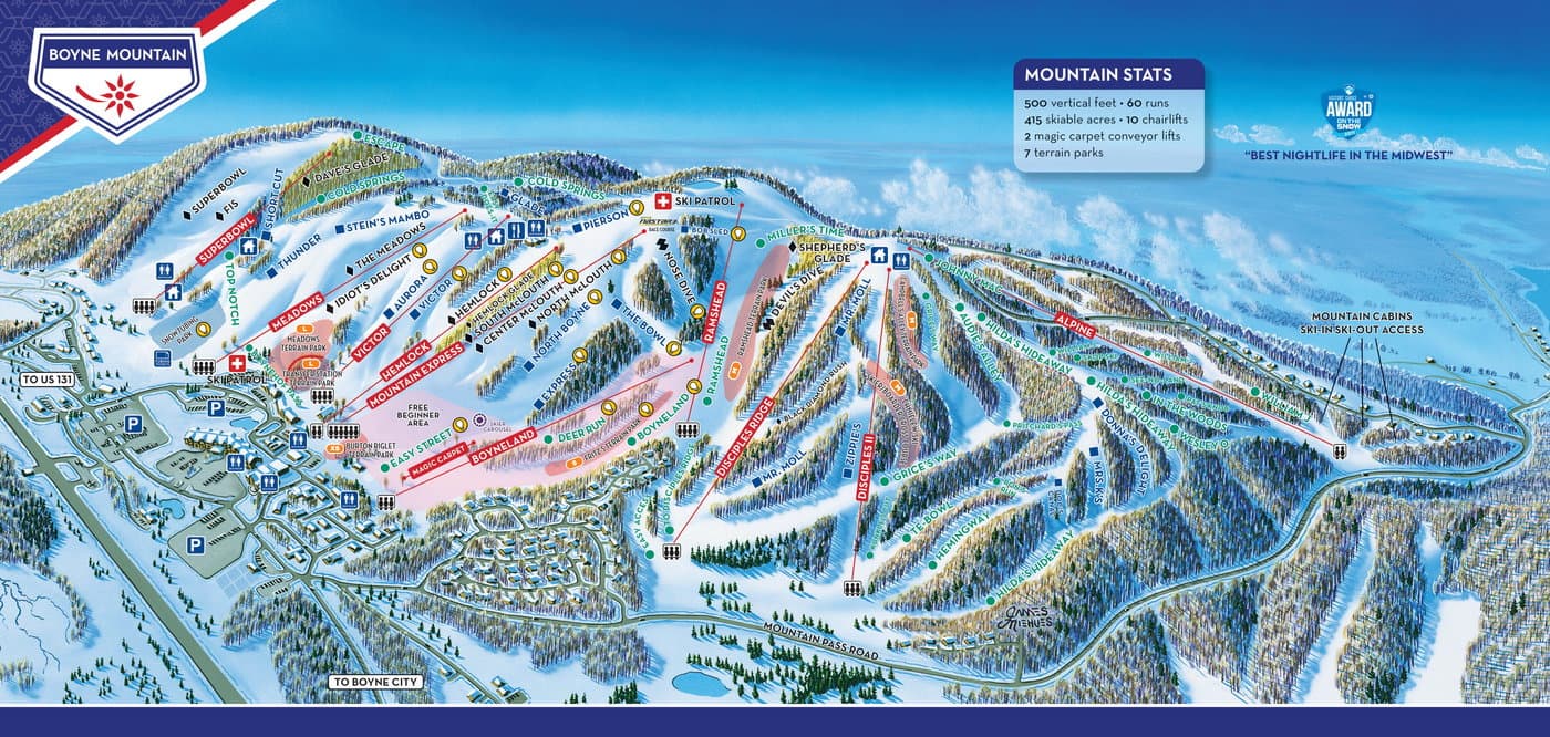 Boyne Mountain Resort Trail Map