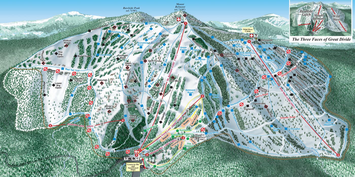 Great Divide Ski Area Trail Map