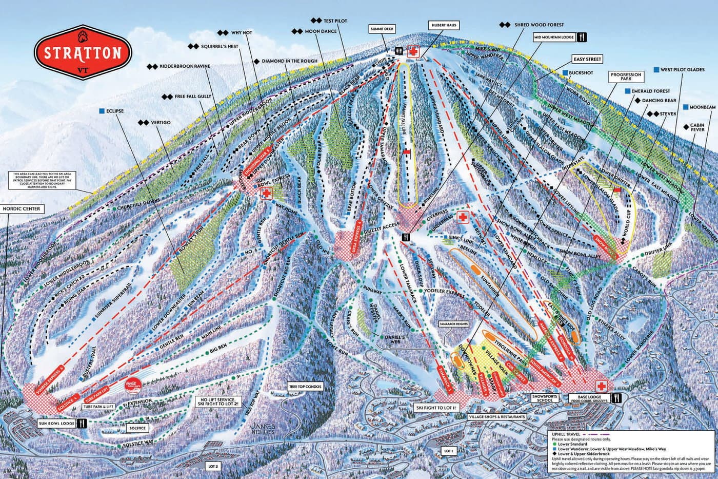 Stratton Mountain Trail Map