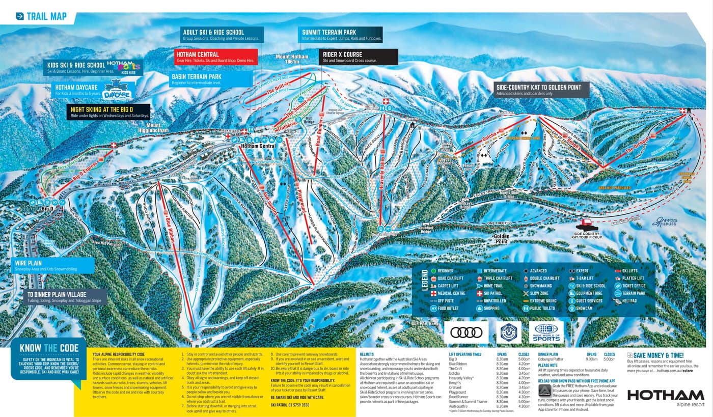 Mount Hotham Trail Map